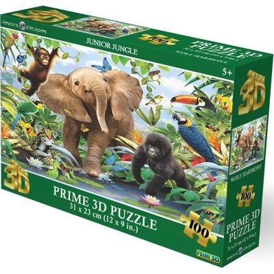 PRiME 3D Puzzle s 3D efektom 100 dielikov Mláďatá v džungli PRiME 3D Puzzle s 3D efektom 100 dielikov Mláďatá v džungli