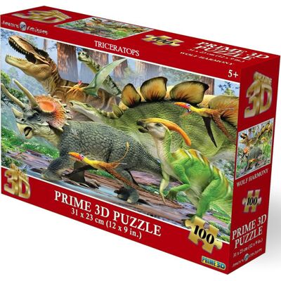 PRiME 3D Puzzle s 3D efektom 100 dielikov Triceratops PRiME 3D Puzzle s 3D efektom 100 dielikov Triceratops
