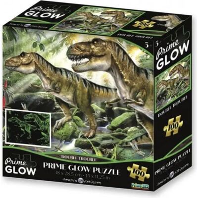 PRiME 3D Svietiace puzzle s 3D efektom 100 dielikov Dinosaury - Dvojité problémy PRiME 3D Svietiace puzzle s 3D efektom 100 dielikov Dinosaury - Dvojité problémy