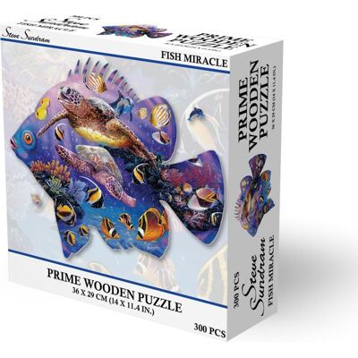 Drevené puzzle Prime 3D 300 dielikov Rybí zázrak Drevené puzzle Prime 3D 300 dielikov Rybí zázrak