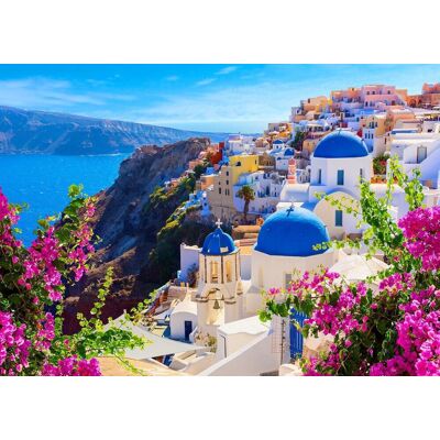 Enjoy Santorini s květinami, Řecko 1000 dílků Enjoy Santorini s květinami, Řecko 1000 dílků