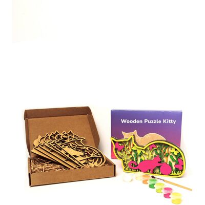BusyKids Wooden Puzzle Kitty BusyKids Wooden Puzzle Kitty