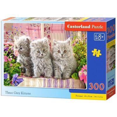 Castorland Tři šedivá koťata 300 dílků Castorland Tři šedivá koťata 300 dílků