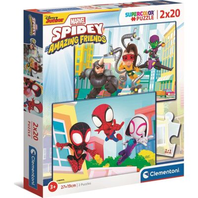 Clementoni Spidey a jeho úžasní kamarádi 2 × 20 dílků Clementoni Spidey a jeho úžasní kamarádi 2 × 20 dílků