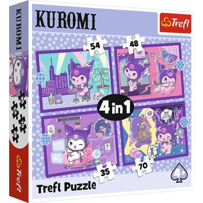 TREFL Puzzle Deň s Kuromi 4 v 1 (35, 48, 54, 70 dielikov) TREFL Puzzle Deň s Kuromi 4 v 1 (35, 48, 54, 70 dielikov)