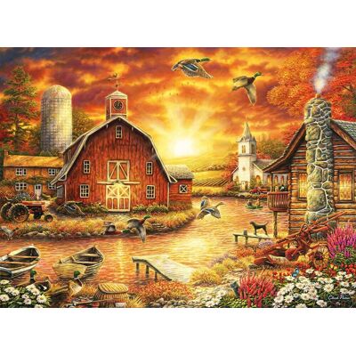 BLUEBIRD Puzzle Farma za úsvitu 3000 dielikov BLUEBIRD Puzzle Farma za úsvitu 3000 dielikov