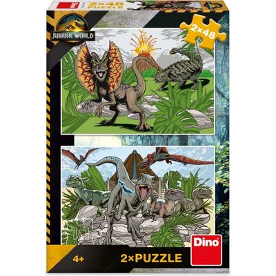Dino Jurský svet 2 v 1, 2× 48 dielikov Dino Jurský svet 2 v 1, 2× 48 dielikov