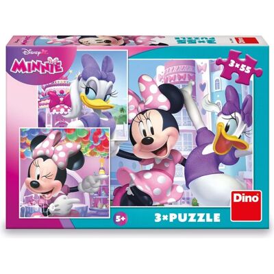 Dino Minnie a Daisy 3 v 1, 3× 55 dielikov Dino Minnie a Daisy 3 v 1, 3× 55 dielikov