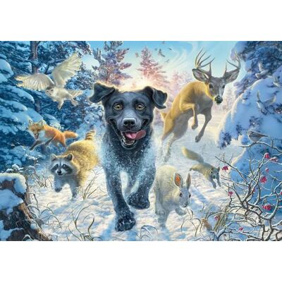 Schmidt Labrador v snehu 1000 dielikov Schmidt Labrador v snehu 1000 dielikov