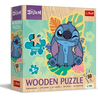 Trefl Drevené puzzle obrysové Stitch 50 dielikov Trefl Drevené puzzle obrysové Stitch 50 dielikov