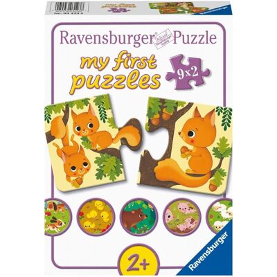 Ravensburger puzzle 031238 Moje prvé puzzle Zvieratká a mláďatá 9× 2 dielikov Ravensburger puzzle 031238 Moje prvé puzzle Zvieratká a mláďatá 9× 2 dielikov