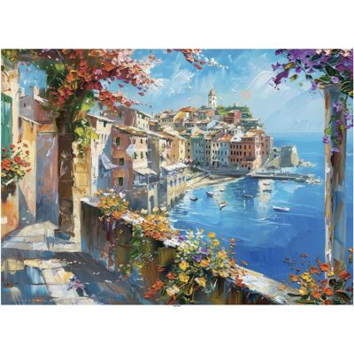 DINO Puzzle Stredomorské mestečko 1000 dielikov DINO Puzzle Stredomorské mestečko 1000 dielikov