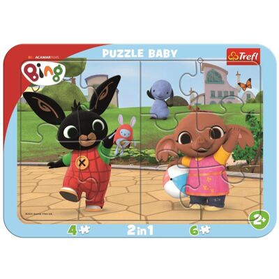 Trefl Baby puzzle Bing sa hrá 2 v 1, 10 dielikov Trefl Baby puzzle Bing sa hrá 2 v 1, 10 dielikov