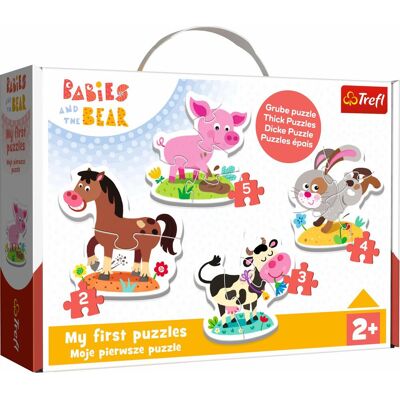 Trefl Baby puzzle Na farme 4 v 1 (2, 3, 4, 5 dielikov) Trefl Baby puzzle Na farme 4 v 1 (2, 3, 4, 5 dielikov)