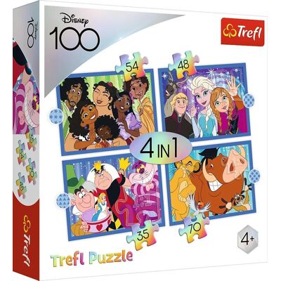 Trefl Puzzle Disney 100 rokov Disneyho veselý svet 4 v 1 (35, 48, 54, 70 dielikov) Trefl Puzzle Disney 100 rokov Disneyho veselý svet 4 v 1 (35, 48, 54, 70 dielikov)
