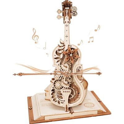 ROBOTIME Roker Kúzelné violončelo – hracia skrinka 199 dielikov ROBOTIME Roker Kúzelné violončelo – hracia skrinka 199 dielikov