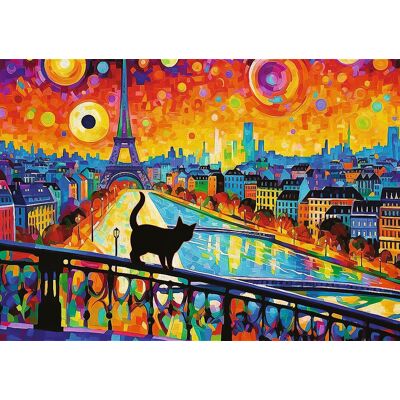 Trefl Puzzle Mačka v Paríži 1000 dielikov Trefl Puzzle Mačka v Paríži 1000 dielikov