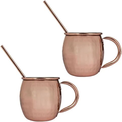 ERNESTO® Súprava pohárov Moscow-Mule, 4-dielna (medená)