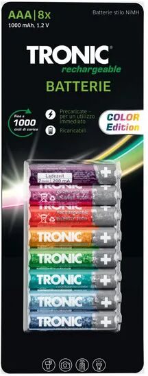 TRONIC® Nabíjacie nikel-metal-hydridné batérie, 8 kusov (AAA)