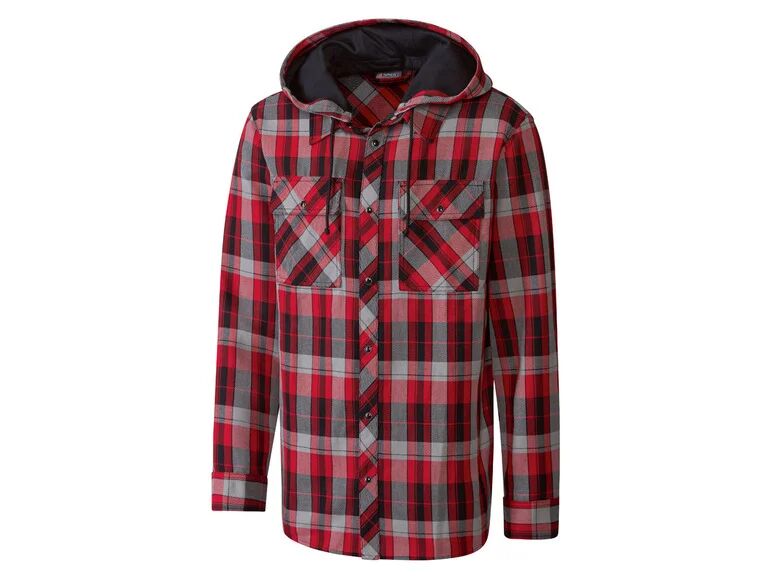 PARKSIDE® Košeľová bunda s kapucňou (S (44/46), červená)