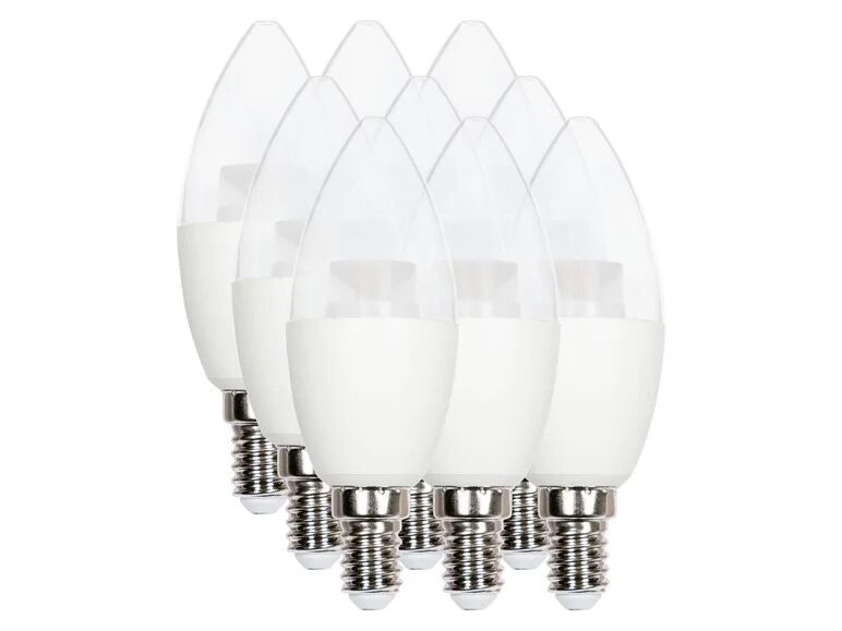 Livarno Home LED žiarovka, 6/9 kusov  (E14 / 6 W / sviečka priehľadná / 9 kusov)