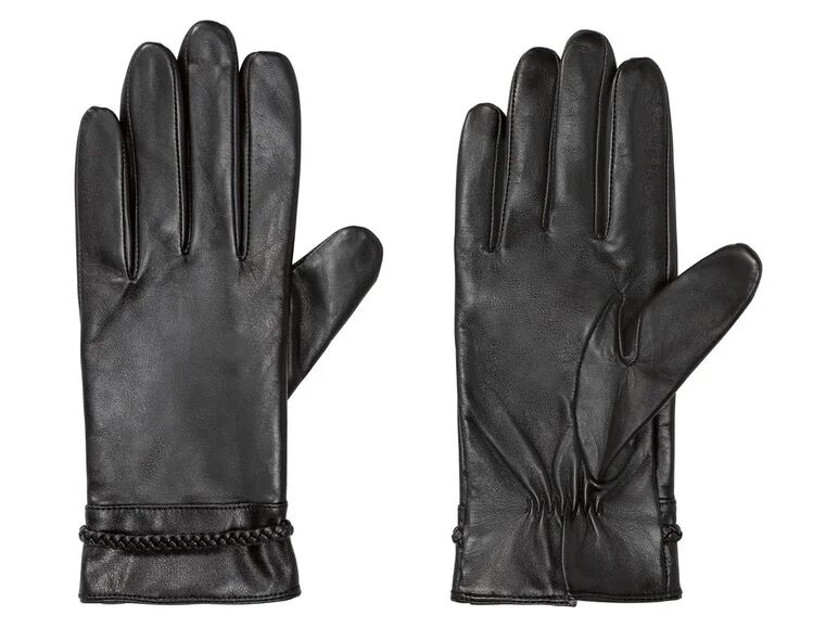 ESMARA® Dámske kožené rukavice (8, čierna)