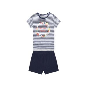 lupilu Dievčenské krátke pyžamo (98/104, navy modrá/krúžok)