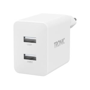 Tronic® Dvojitá USB nabíjačka (biela)