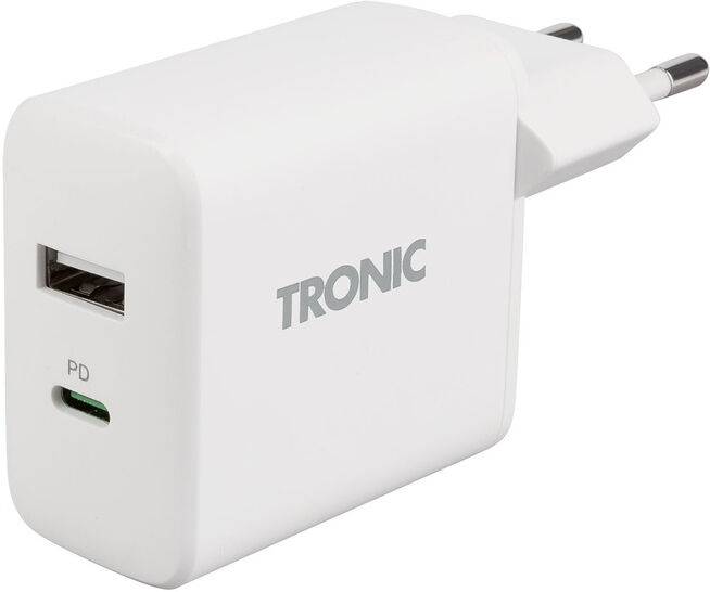 TRONIC® Dvojitá USB nabíjačka, 30 W (biela)