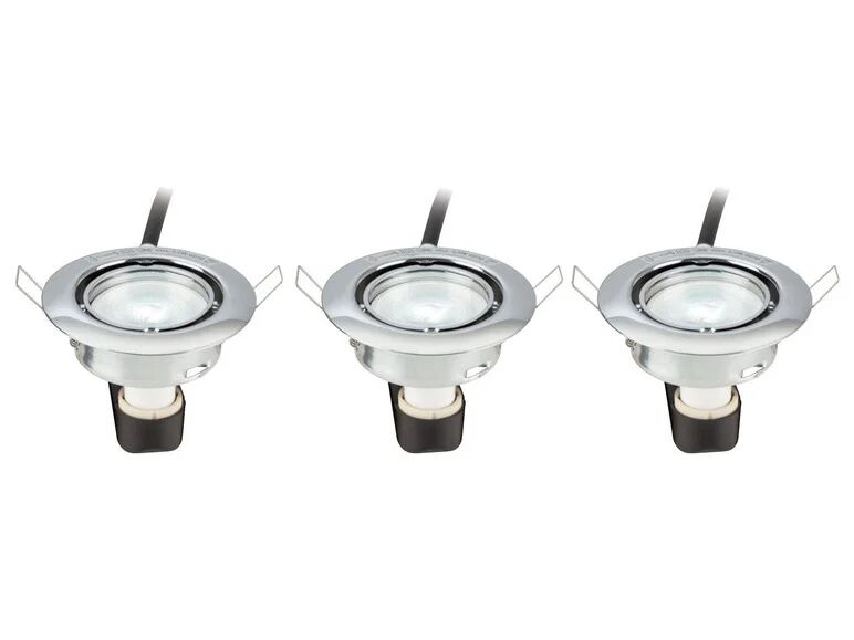LIVARNO LUX® Zabudované bodové LED svetlo Zigbee Smart Home, 3 kusy (lesklý chróm )
