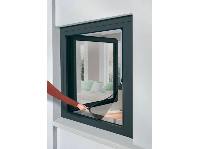 DUMY Protihmyzová magnetická sieťka na okno, 110 x 130 cm  (antracitová)