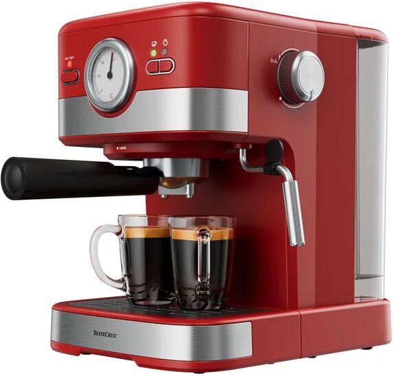 SILVERCREST® Espresso kávovar SEM 1100 C3 (červená)