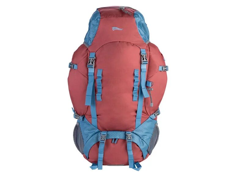 CRIVIT® Trekingový ruksak  (červená/modrá/šedá )