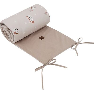 EKO Chránič do postieľky VELVET Bees Beige 360x35 cm EKO Chránič do postieľky VELVET Bees Beige 360x35 cm