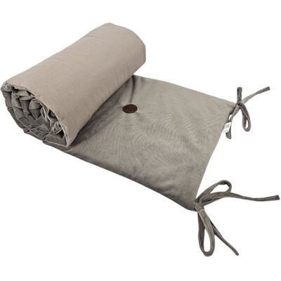 EKO Mantinel do postieľky bavlnený Velvet Dark Beige 180cm EKO Mantinel do postieľky bavlnený Velvet Dark Beige 180cm