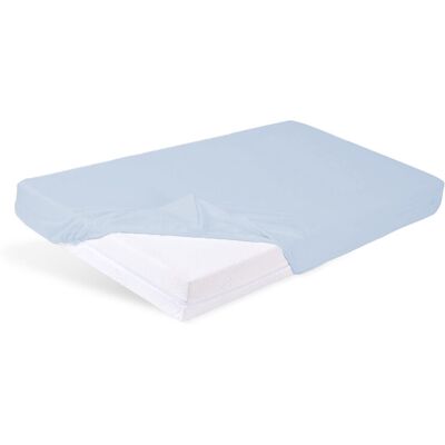 BABYMATEX Plachta nepromokavá napínacia Bamboo 60x120cm modrá BABYMATEX Plachta nepromokavá napínacia Bamboo 60x120cm modrá