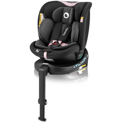 LIONELO Autosedačka Navy i-Size (40-150 cm) Black Pink LIONELO Autosedačka Navy i-Size (40-150 cm) Black Pink