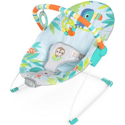 BRIGHT STARTS Lehátko vibrujúce Rainforest Vibes™ 0m+ do 9kg BRIGHT STARTS Lehátko vibrujúce Rainforest Vibes™ 0m+ do 9kg