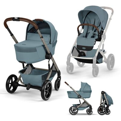 CYBEX Kočík kombinovaný Balios S Lux & Balios Fold Cot Stormy Blue Gold CYBEX Kočík kombinovaný Balios S Lux & Balios Fold Cot Stormy Blue Gold