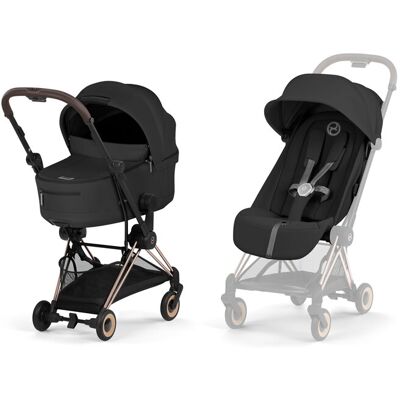 CYBEX Kombinovaný kočík Coya Comfort Sepia Black (Rosegold Frame) 2026 Platinum CYBEX Kombinovaný kočík Coya Comfort Sepia Black (Rosegold Frame) 2026 Platinum
