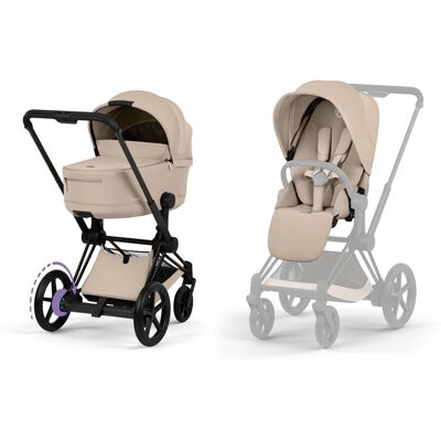 CYBEX Kombinovaný kočík e-Priam 5.0 Cozy Beige (Matt Black Frame) 2026 Platinum CYBEX Kombinovaný kočík e-Priam 5.0 Cozy Beige (Matt Black Frame) 2026 Platinum