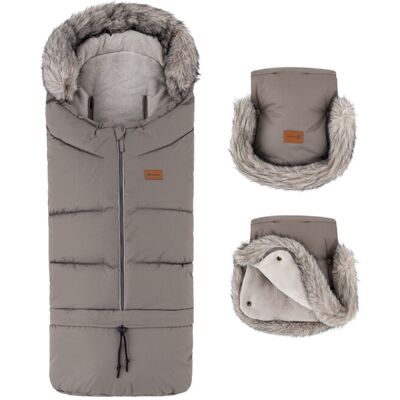PETITE&MARS Set zimný fusak Arctic 4v1 + rukavice na kočík Furry Mocha Mousse PETITE&MARS Set zimný fusak Arctic 4v1 + rukavice na kočík Furry Mocha Mousse