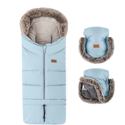 PETITE&MARS Set zimný fusak Arctic 4v1 + rukavice na kočík Furry Sky Whisper PETITE&MARS Set zimný fusak Arctic 4v1 + rukavice na kočík Furry Sky Whisper