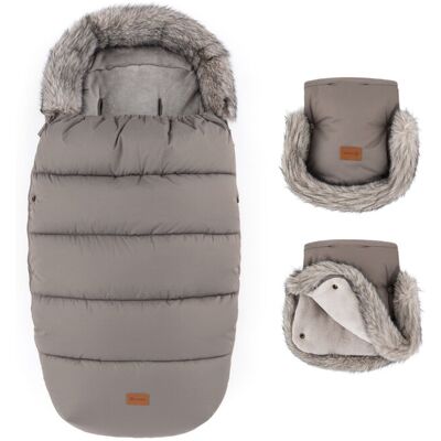 PETITE&MARS Set zimný fusak Comfy 4v1 + rukavice na kočík Furry Mocha Mousse PETITE&MARS Set zimný fusak Comfy 4v1 + rukavice na kočík Furry Mocha Mousse