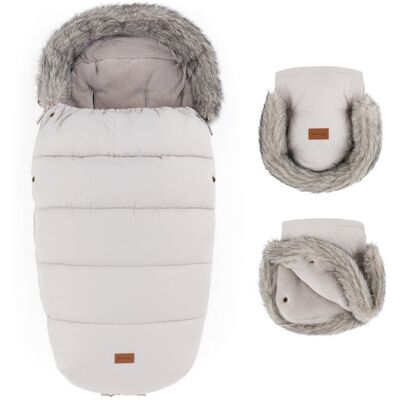 PETITE&MARS Set zimný fusak Comfy 4v1 + rukavice na kočík Furry Rose Petal PETITE&MARS Set zimný fusak Comfy 4v1 + rukavice na kočík Furry Rose Petal