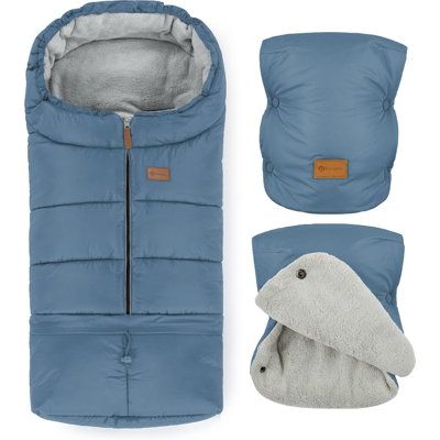 PETITE&MARS Set zimný fusak Jibot 3v1 + rukavice na kočík Jasie Ocean Blue Horizontal PETITE&MARS Set zimný fusak Jibot 3v1 + rukavice na kočík Jasie Ocean Blue Horizontal