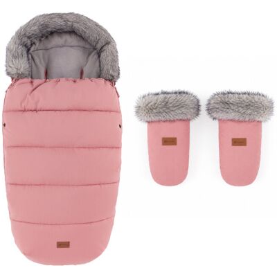 PETITE&MARS Set zimný fusak Comfy 4v1 + rukavice na kočík Fjora Old Rose PETITE&MARS Set zimný fusak Comfy 4v1 + rukavice na kočík Fjora Old Rose