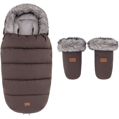 PETITE&MARS Set zimný fusak Comfy 4v1 + rukavice na kočík Fjora Rich Brown PETITE&MARS Set zimný fusak Comfy 4v1 + rukavice na kočík Fjora Rich Brown