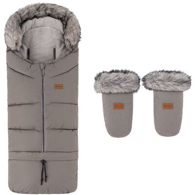 PETITE&MARS Set zimný fusak Arctic 4v1 + rukavice na kočík Fjora Mocha Mousse PETITE&MARS Set zimný fusak Arctic 4v1 + rukavice na kočík Fjora Mocha Mousse