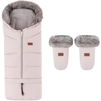 PETITE&MARS Set zimný fusak Arctic 4v1 + rukavice na kočík Fjora Rose Petal PETITE&MARS Set zimný fusak Arctic 4v1 + rukavice na kočík Fjora Rose Petal
